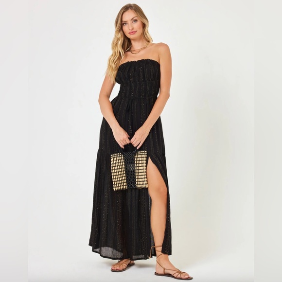 L*Space Nannai Shimmer Magic Hour Dress, black - Picture 3 of 9